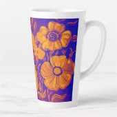 オレンジ&パープルフローラカップ カフェラテマグ (右)