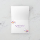 オレンジ パープル ホワイト フラワーレター サンクスカード 3 サンキューカード (内部)