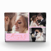 オレンジ＋ピンクの愛に満ちた結婚式の思い出 フォトブロック (正面)