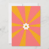 オレンジ&ピンクグルービーレトロベビーシャワー招待状 招待状 (裏面)