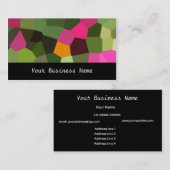 オレンジ、ピンクス、グリーン、ブラック抽象芸術名刺 名刺 (正面/裏面)
