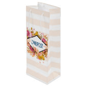 オレンジ&ピンクフローラブーケ応援! ワインギフトバッグ (裏面アングル)