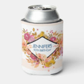 オレンジ&ピンクフローラブーケ誕生日 缶クーラー (缶裏面)