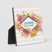 オレンジ&ピンクフローラブーケ フォトプラーク (正面)