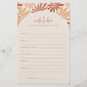 オレンジ&ピンクレトロフローラグルーヴィベビーアドバイスカード (正面)