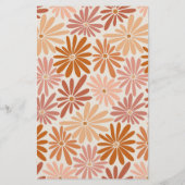 オレンジ&ピンクレトロフローラグルーヴィベビーアドバイスカード (裏面)