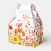 オレンジ、ピンク & イエローの花柄 ファーボックス フェイバーボックス (裏面サイド)