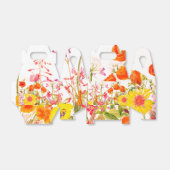 オレンジ、ピンク & イエローの花柄 ファーボックス フェイバーボックス (折り畳みなし)