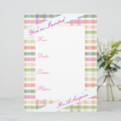 オレンジ ピンク ブルー 招待状 (スタンド正面)