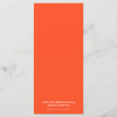 オレンジ ピンク メニュー シンプル (裏面)