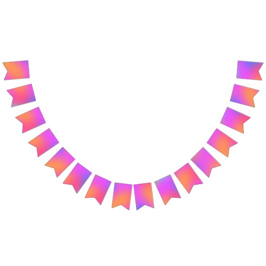 オレンジ、ピンク、紫のパーティーバンティングフラグ バンティングフラッグ (全)