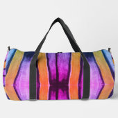 オレンジ、ピンク、紫、青のグラフィックス ダッフルバッグ (正面)