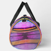 オレンジ、ピンク、紫、青のグラフィックス ダッフルバッグ (右)