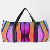 オレンジ、ピンク、紫、青のグラフィックス ダッフルバッグ (裏面)