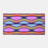 オレンジ、ピンク、紫、青のグラフィックス デスクマット (正面)