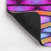 オレンジ、ピンク、紫、青シェブロン マウスパッド (コーナー)