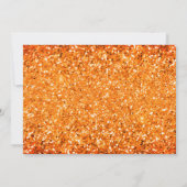 オレンジ ピーチ グリッター ドレス ブライズメイド シャワー 招待状 (裏面)