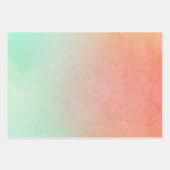 オレンジ ピーチ ミント ウェディング ラッピングペーパーシート (正面2)