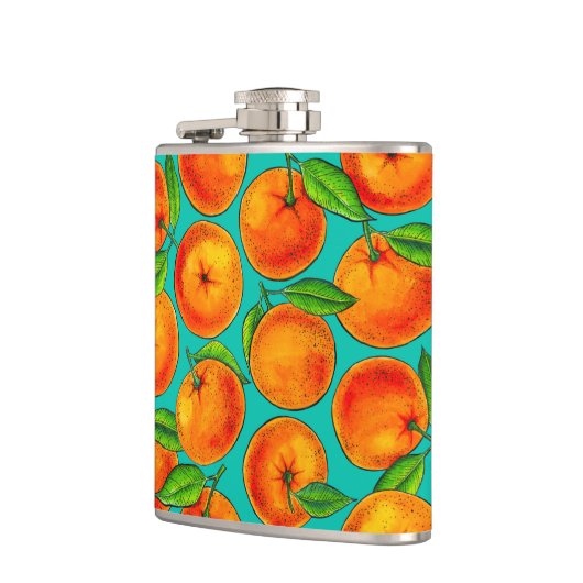 オレンジ フラスク (左)