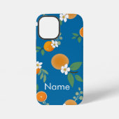オレンジ＋フラワー携帯ケース iPhoneケース (裏面)