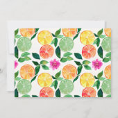 オレンジ フラワー 全用途パーティー 招待状 (裏面)