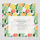 オレンジ フラワー 全用途 ジェネリック パーティー 招待状 (正面/裏面)