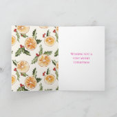 オレンジ・フルーツ・クリスマス カード (内部)