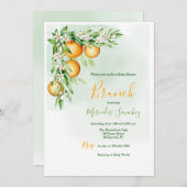 オレンジ·ブラウズ·ブルンチ·シャワー 招待状 (正面/裏面)