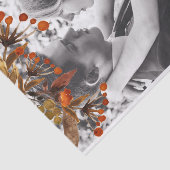 オレンジ ブラウンの葉のオーバーレイ - あなただけの写真を追加 薄葉紙 (詳細)