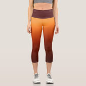 オレンジ&ブラウングラデーションカラーレギンスカプリス カプリレギンス (正面)