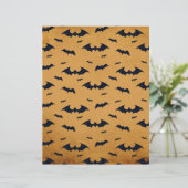 オレンジ&ブラックこうもりハロウィーンスクラップブック紙 (スタンド正面)