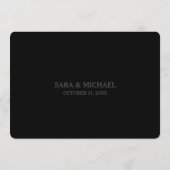 オレンジ & ブラックの感謝の写真カード サンキューカード (裏面)