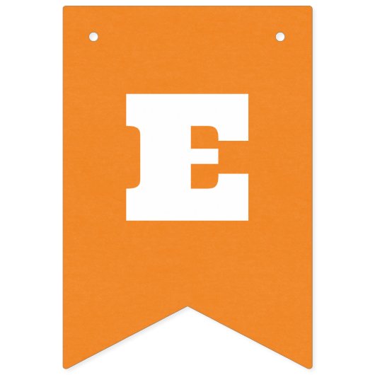 オレンジ/ブラックカスタムパーティーまたは作業イベント任意の名前 バンティングフラッグ (第2の旗)