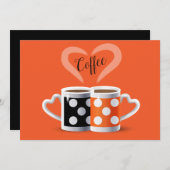 オレンジ+ブラックコーヒーカラーまたは私たちは一緒に属している シーズンカード (正面/裏面)