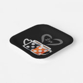 オレンジ+ブラックコーヒーカラーまたは私たちは一緒に属している ペーパープレート (傾斜あり)