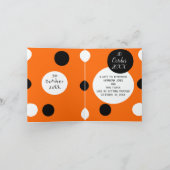 オレンジ+ブラックコーヒーカラートレンディー日付の保存 案内状 (内部)