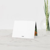 オレンジ&ブラックゴシックペニーバラ結婚ズサンキュー サンキューカード (裏面)