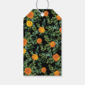 オレンジ&ブラックゴシック牡丹&バラフローラ結婚ズ ギフトタグ (裏面)