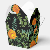 オレンジ&ブラックゴシック牡丹&バラフローラ結婚ズ フェイバーボックス (オープン)