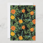 オレンジ&ブラックゴシック牡丹&バラフローラ結婚ズ 招待状 (裏面)