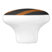 オレンジ&ブラックストライプグリッター セラミックノブ (側面)