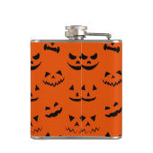 オレンジ&ブラックハロウィーンカボチャ顔 フラスク (裏面)