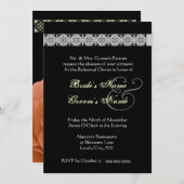 オレンジ&ブラックバラリハーサルディナー招待状 招待状 (正面/裏面)