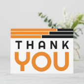 オレンジ&ブラックバーグラードパーティーありがとう サンキューカード (スタンド正面)