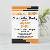 オレンジ&ブラックバーワンフォトグラードパーティー 招待状 (スタンド正面)