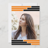 オレンジ&ブラックバーワンフォトグラードパーティー 招待状 (裏面)