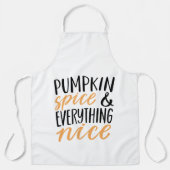 オレンジ&ブラックパンプキンスパイスサンクスギビング引用文 エプロン (正面)