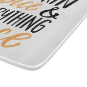 オレンジ&ブラックパンプキンスパイスサンクスギビング引用文 カッティングボード (角)