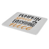 オレンジ&ブラックパンプキンスパイスサンクスギビング引用文 カッティングボード (角)
