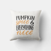 オレンジ&ブラックパンプキンスパイスサンクスギビング引用文 クッション (裏面)